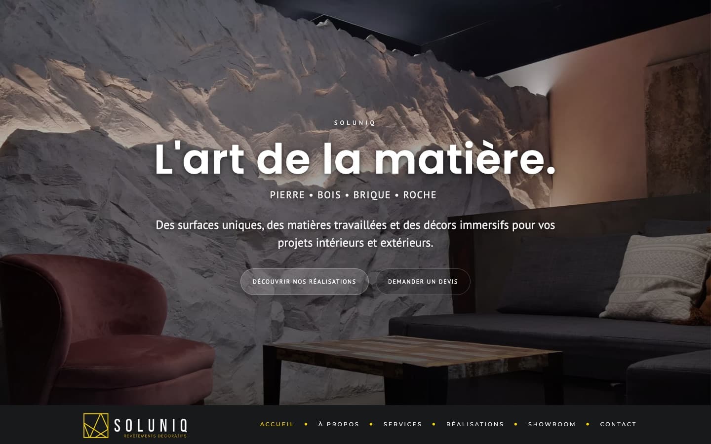 Aperçu du projet Soluniq