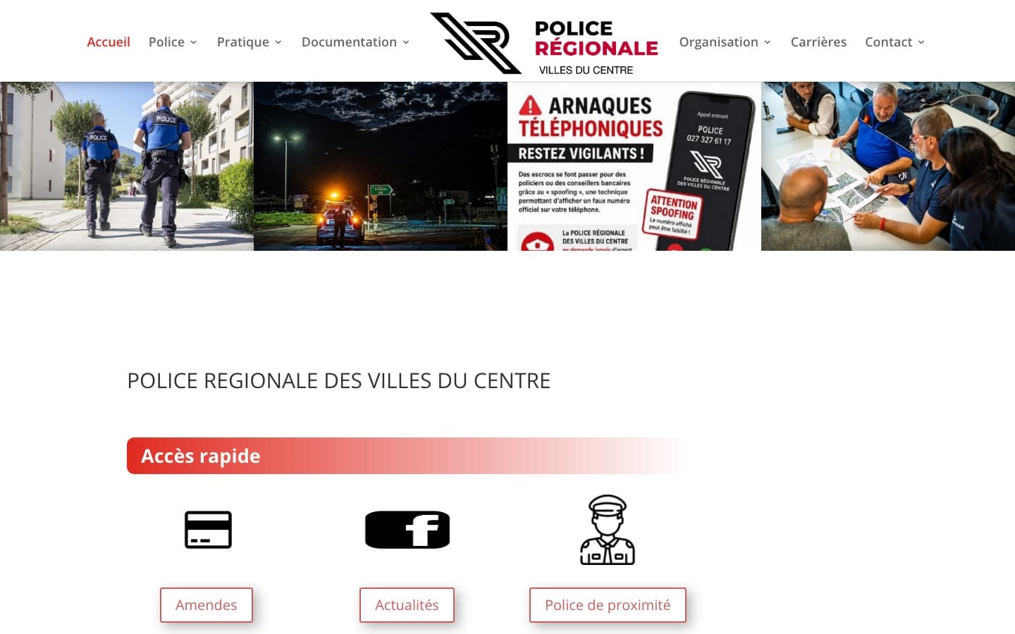 Aperçu du projet Police Régionale des Villes du Centre